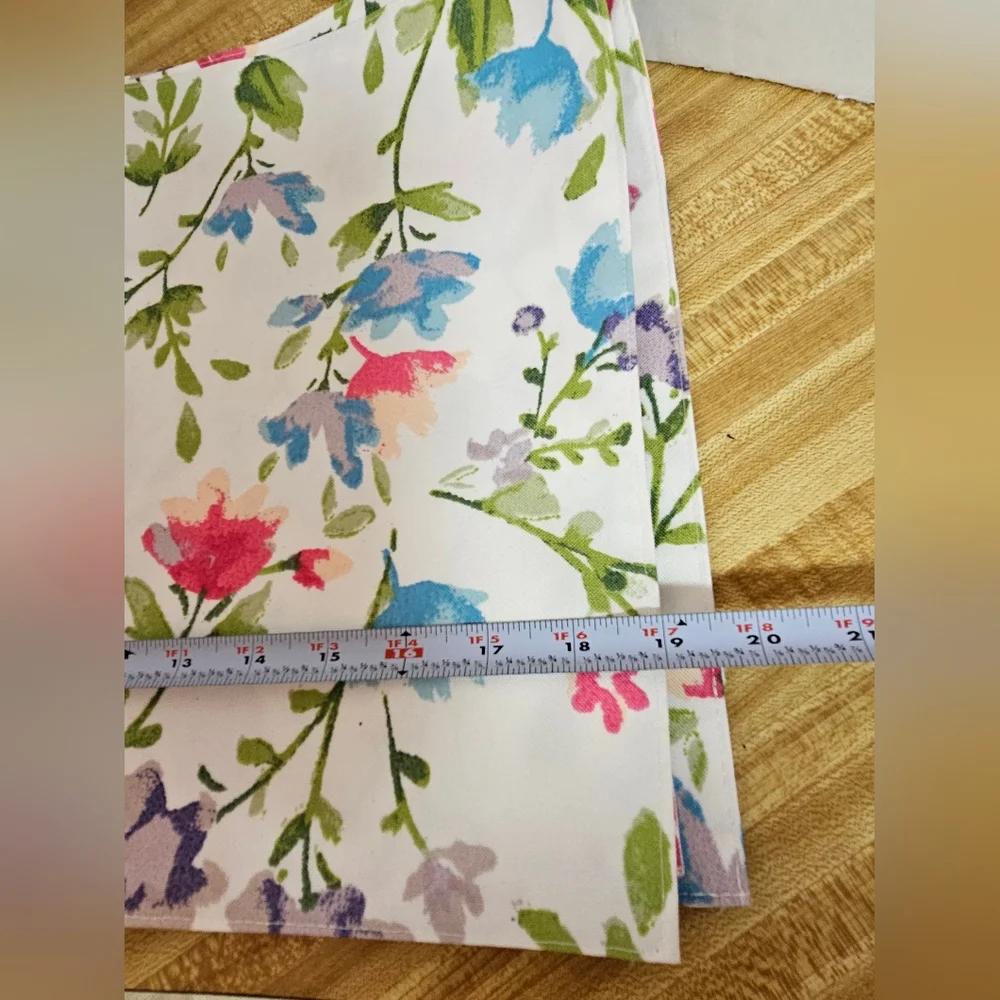 New Deborah Connelly Set of 4 Floral Placemats Pink Blue Green White